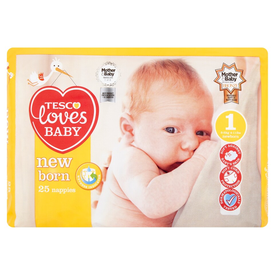 Tesco Loves Baby Newborn Size 1 Carry Pack 25