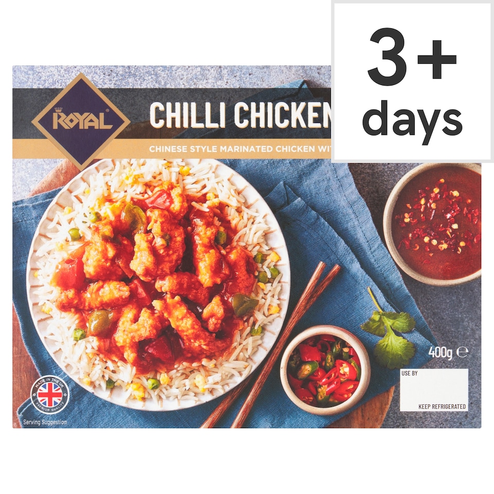 Royal Halal Chilli Chicken With Egg Fried Rice 400G