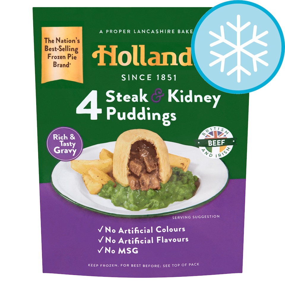 Holland's Steak & Kidney Puddings 4 Pack