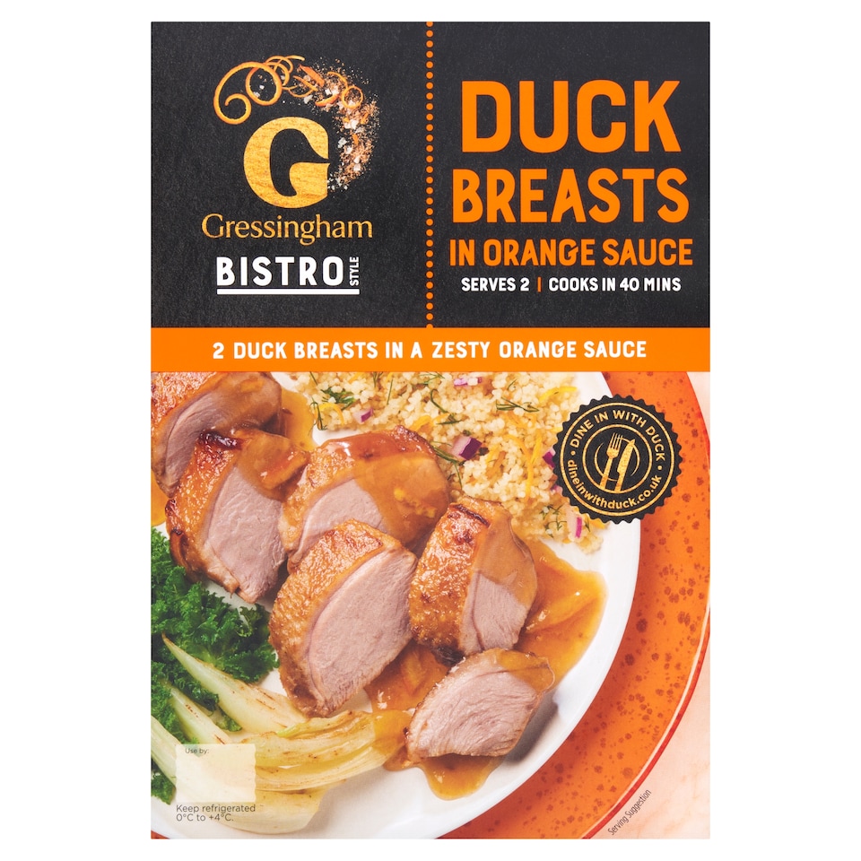 Gressingham Duck Breast In Orange Sauce 400G