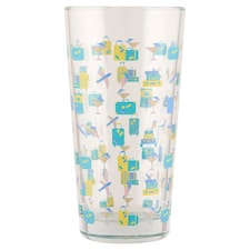 Dolce Vita Glass Cup with Pattern 370 ml
