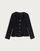 image 4 of F&F Ponte Square Neck Buttoned Jacket  in Black