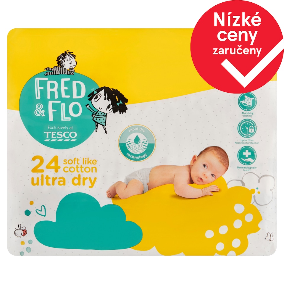 Obrázek 1 pro produkt Fred & Flo Pleny 1 New Baby 2-5 kg 24 ks
