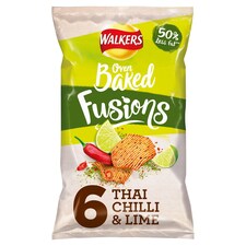 Walkers Baked Chilli & Lime Snacks 6X25g