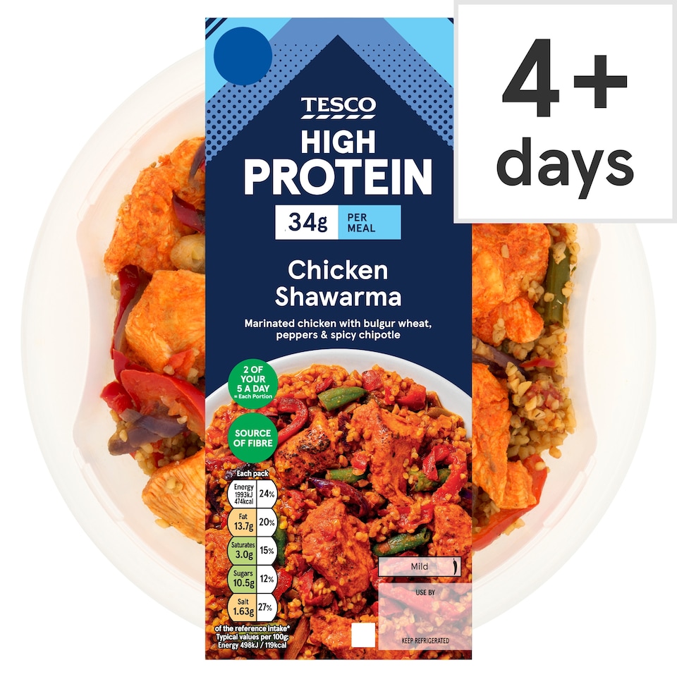 image 1 of Tesco High Protein Chicken Shawarma 400g