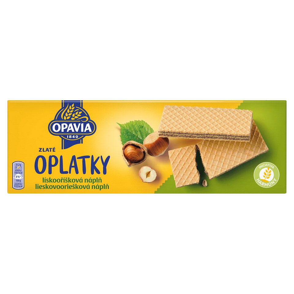 Opavia Zlaté Wafers Hazelnut Filling 146 g