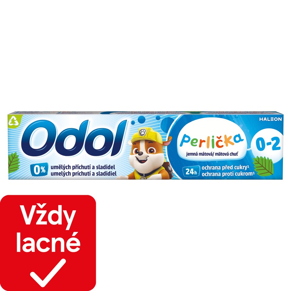 obrázok 1 z Odol Perlička jemná mätová chuť zubná pasta s fluoridom 50 ml