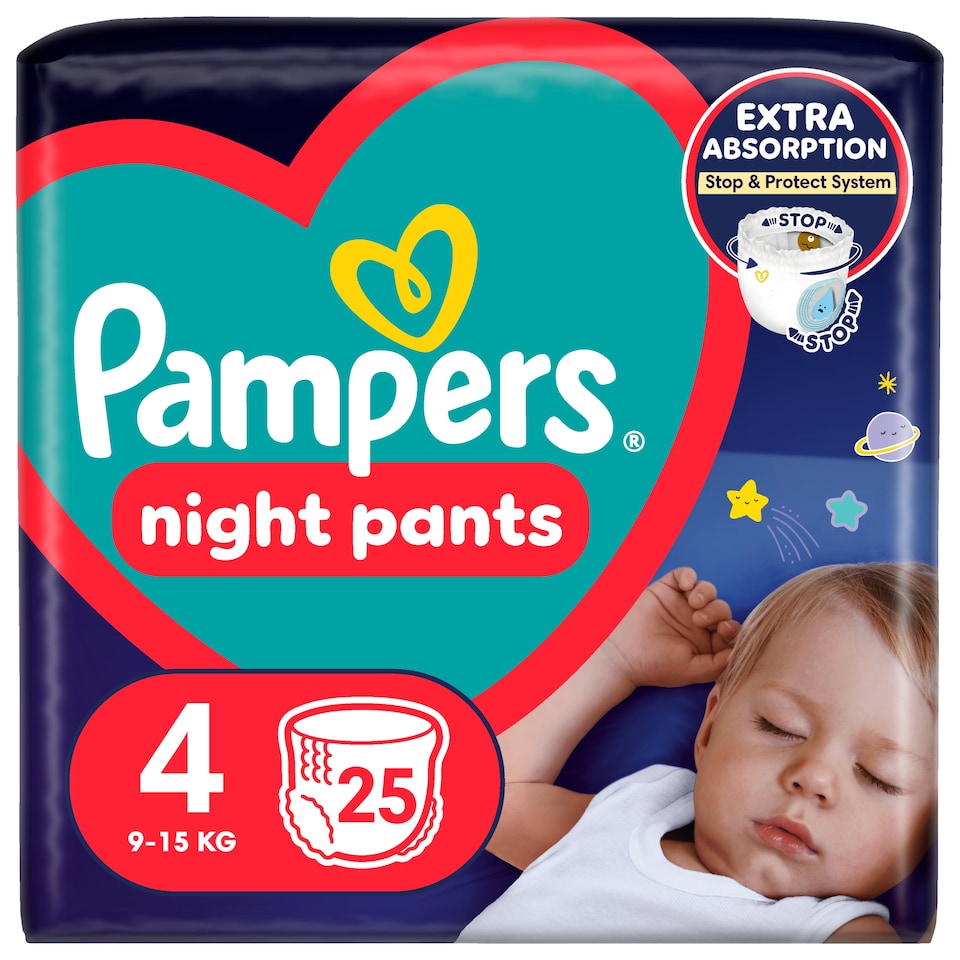 image 1 of Pampers Active Baby plienkové nohavičky veľkosť 4, 25 plienok, 9kg-15kg