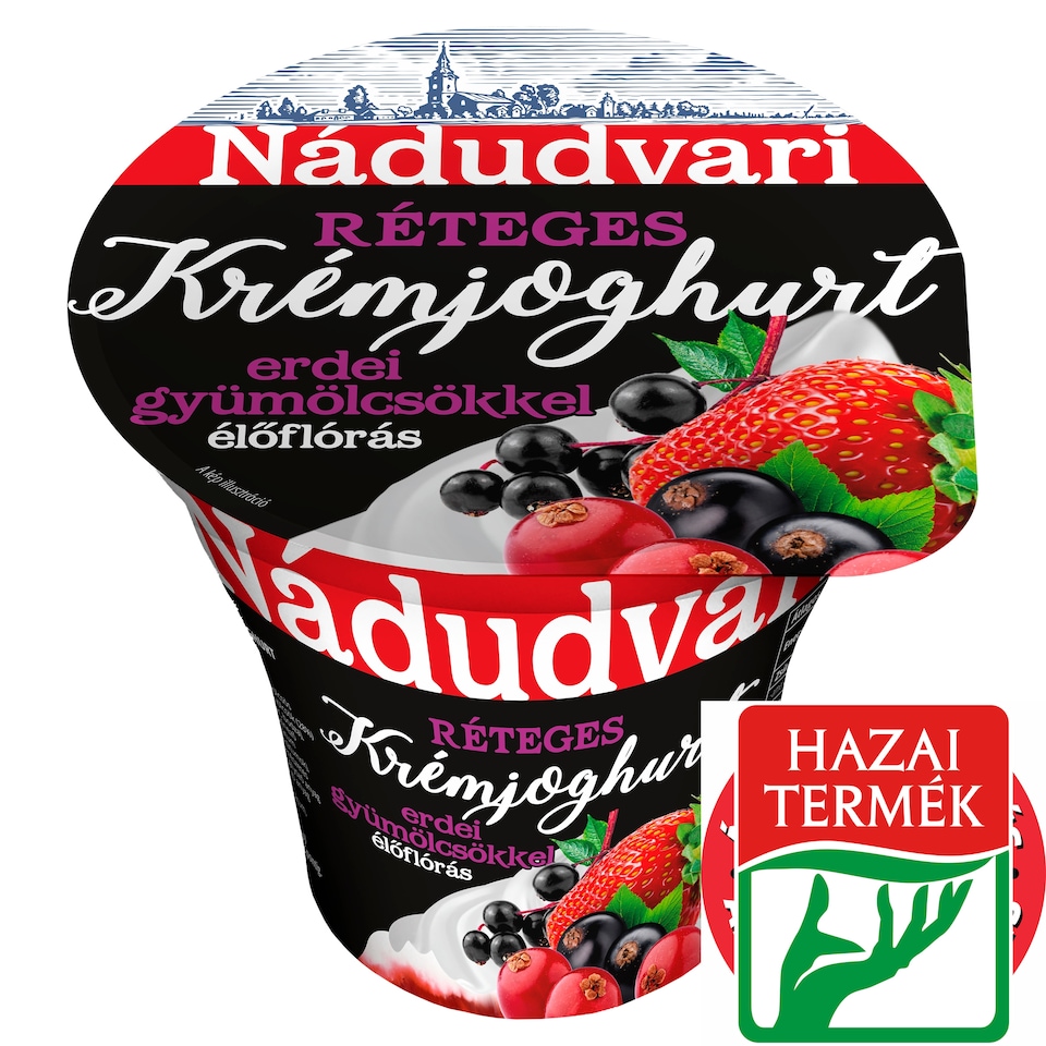 Nádudvari réteges élőflórás krémjoghurt erdei gyümölcsökkel 180 g