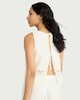 image 3 of F&F Lace Trim Co-ord Beach Blouse in White