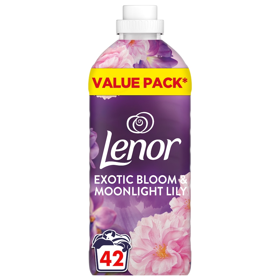 image 1 of Lenor Fabric Conditioner Exotic Bloom & Moonlight Lily 42 Washes 1.386L
