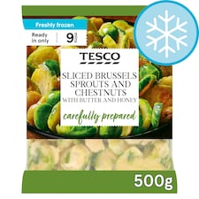 Tesco Sliced Brussels Sprouts and Chestnuts with Butter and Honey 500g