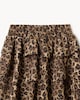 image 3 of F&F Girls Leopard Print Tiered Skirt in Multi Brown