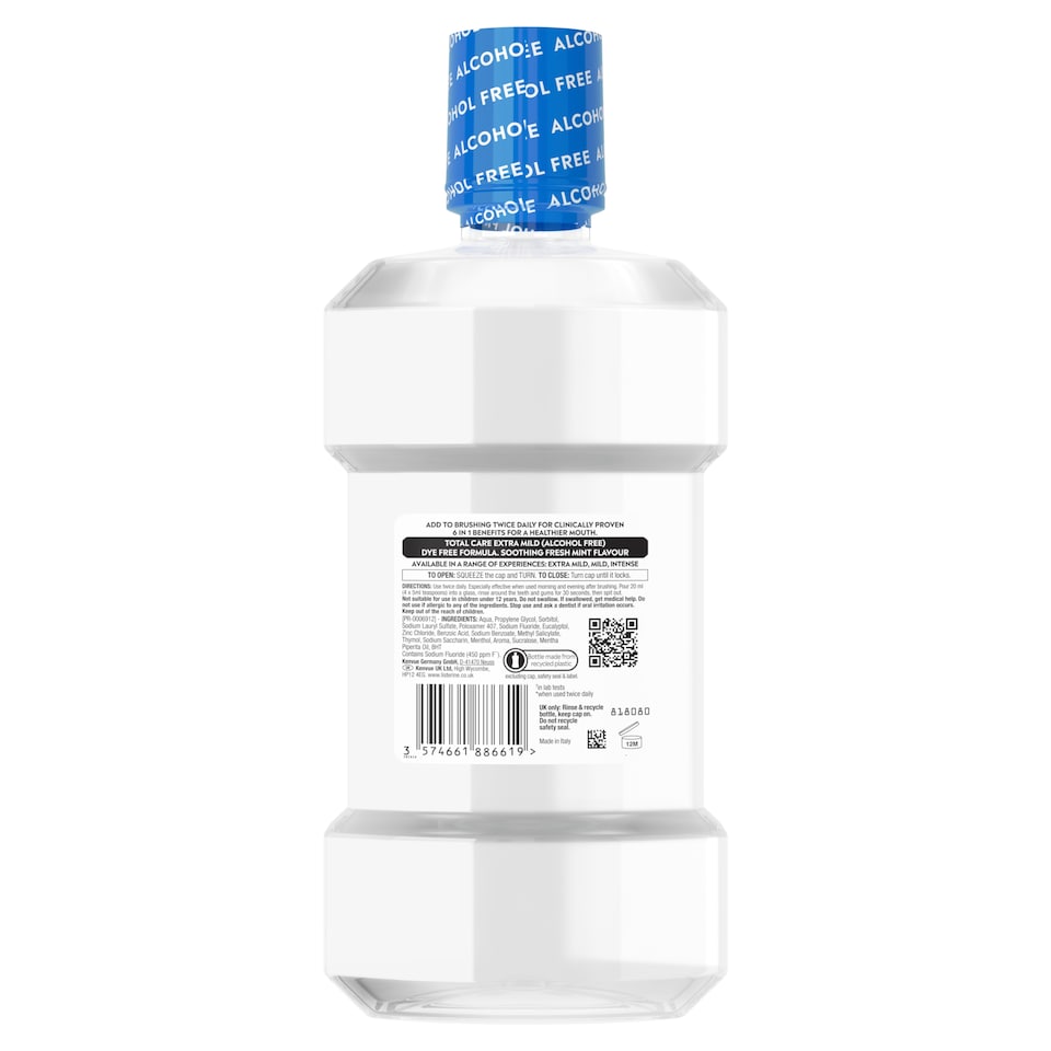 image 1 of Listerine Total Care Alcohol Free Extra Mild Mint 500ml