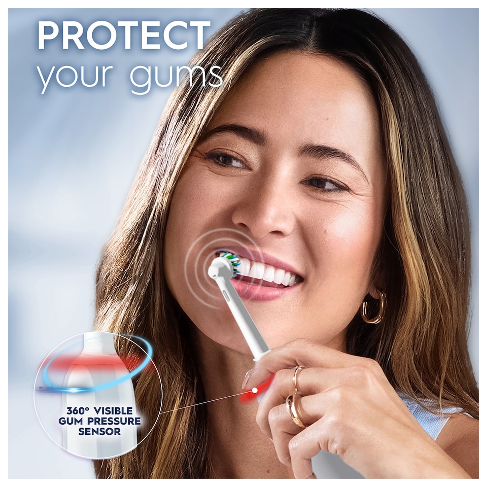 image 1 of Oral-B Pro 3 Cross Action White Electric Toothbrush