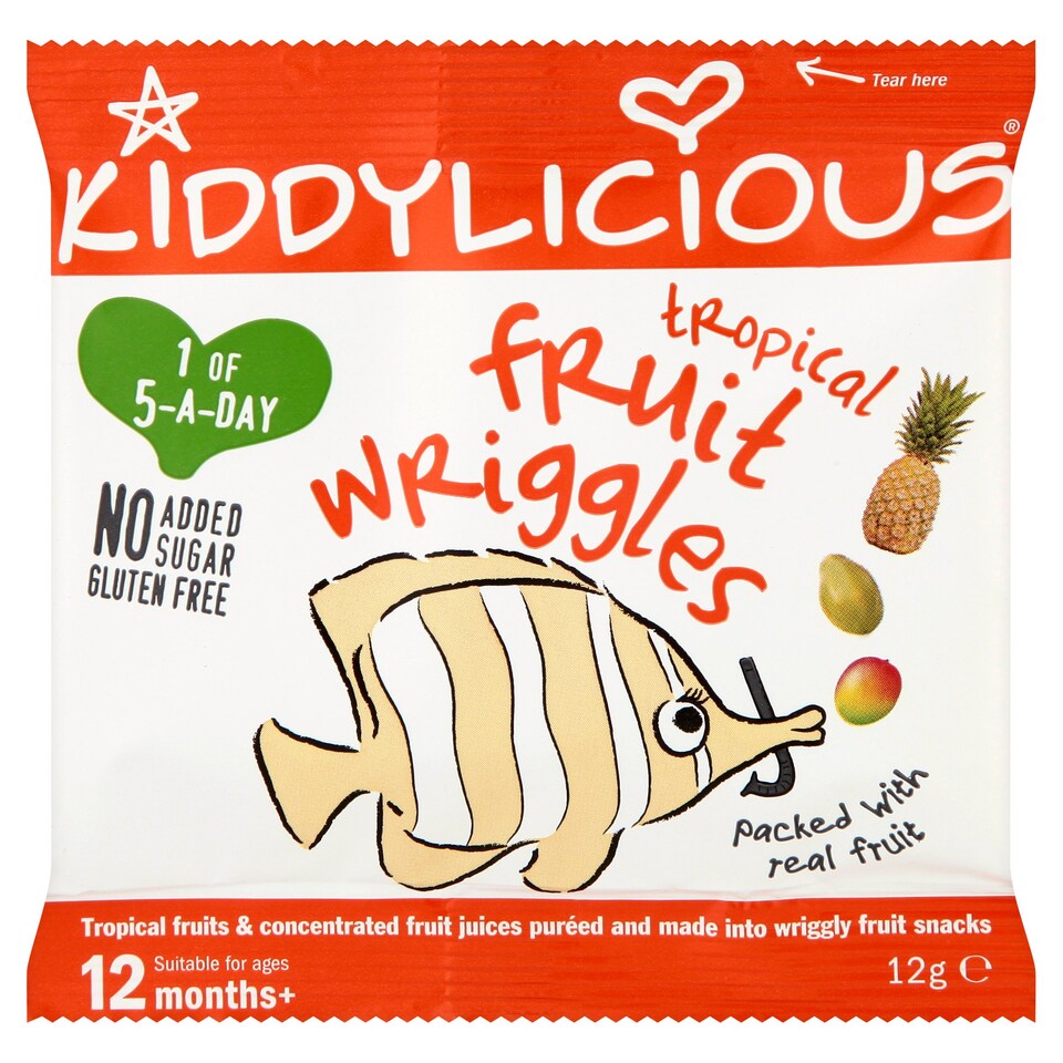 image 1 of Kiddylicious Tropical Fruit Wriggles 12G