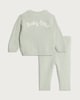 image 2 of F&F Baby 2-Piece Pure Cotton Knitted Jumper and Bottoms in Blue