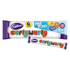 Cadbury Curly Wurly Chocolate 6X21.5G
