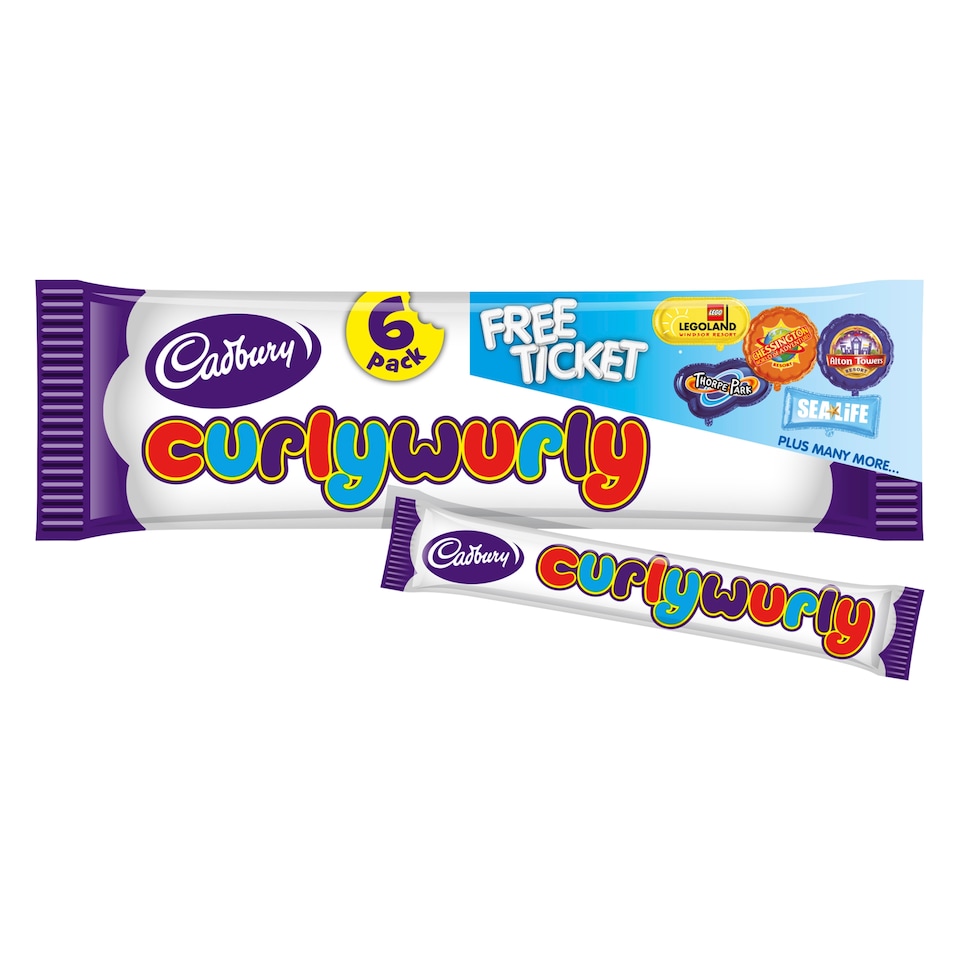 Cadbury Curly Wurly Chocolate 6X21.5G