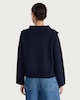 image 3 of F&F Knitted Ribbed Collar Button Jumper with Wool in Navy
