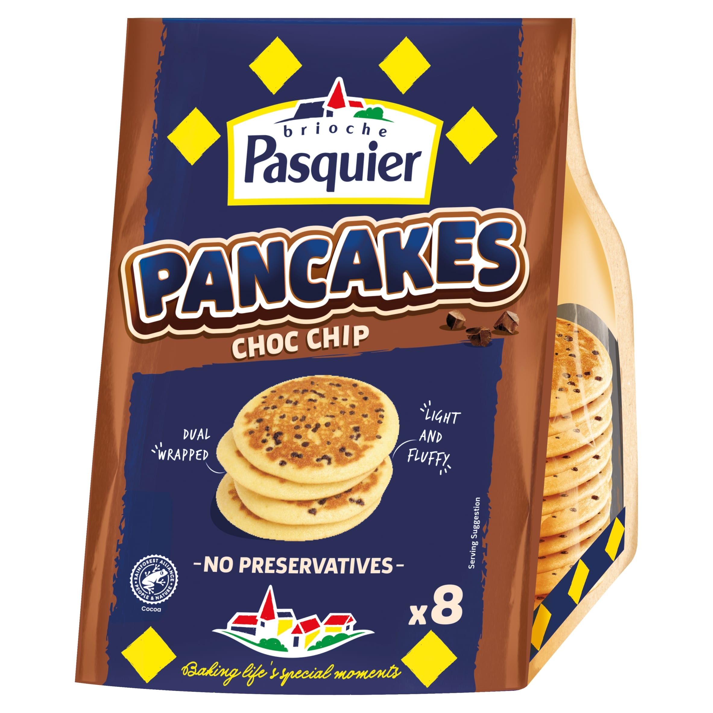 Brioche Pasquier Pancakes chocolate chip 8 Pack