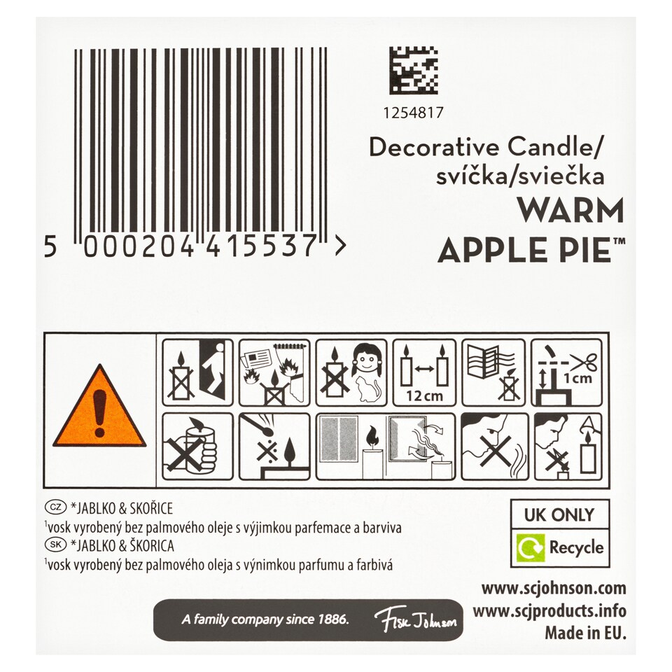 Obrázek 1 pro produkt Glade Warm Apple Pie svíčka 108g