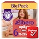 Libero Up&Go Big Pack bugyipelenka, méret: 6, 15-25 kg, 34 db  1. kép