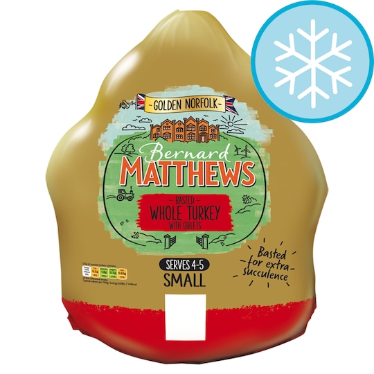 Bernard Matthews Small Basted Turkey 2.63.8Kg Tesco Groceries Bernard Matthews Small Basted Turkey 2.63.8Kg Tesco Groceries