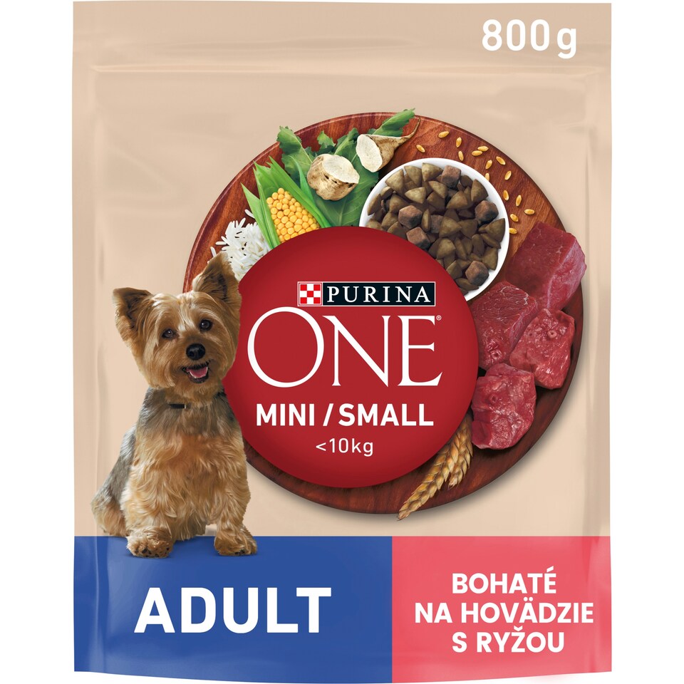 obrázok 1 z Purina ONE Mini Adult granule pre psov hovädzie 800 g