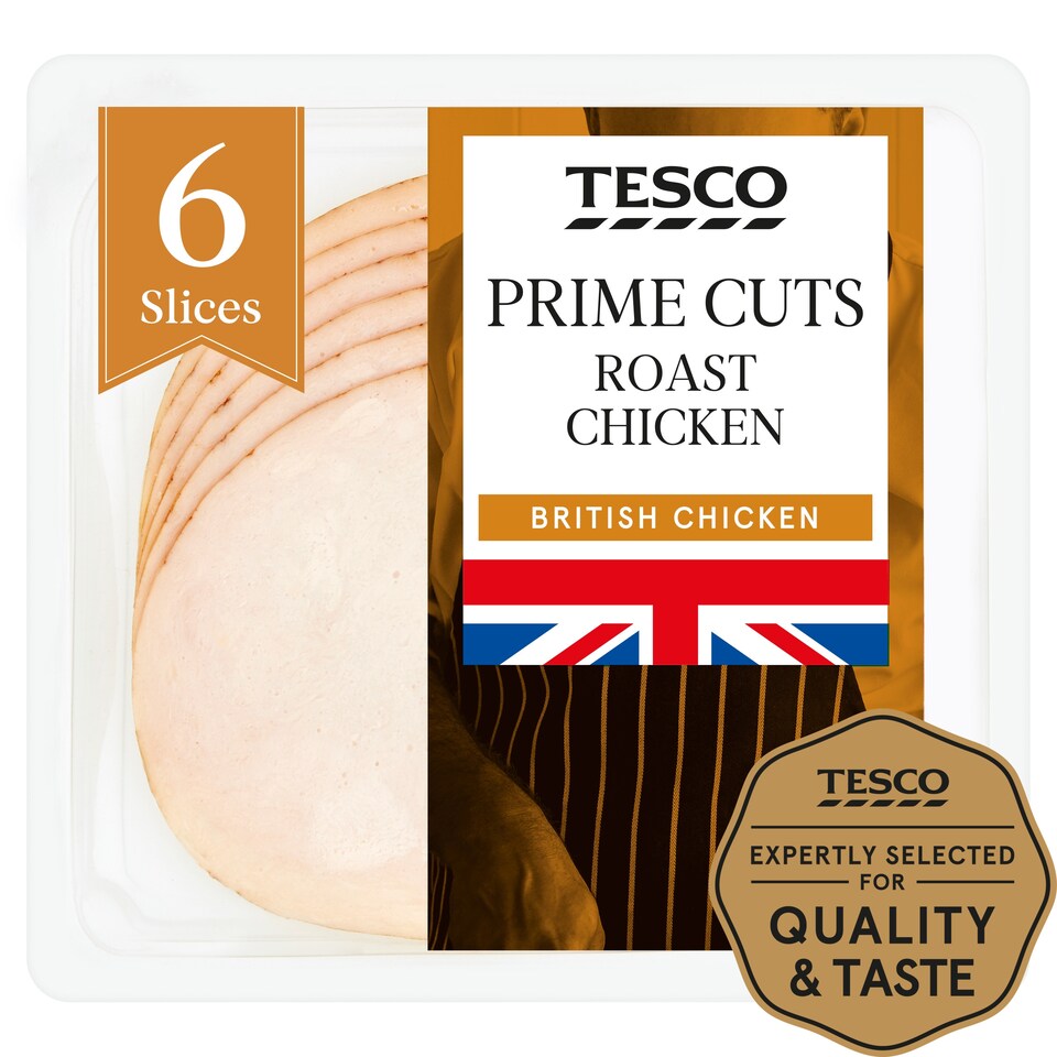 Tesco British Roast Chicken Slices 125 G
