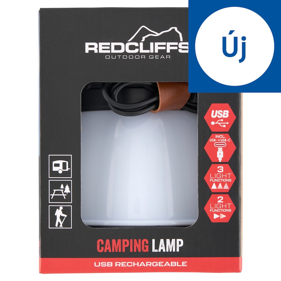 Redcliffs USB újratölthető kempinglámpa
