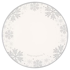 Tesco Silver Snowflake Plate 23Cm 10 Pack