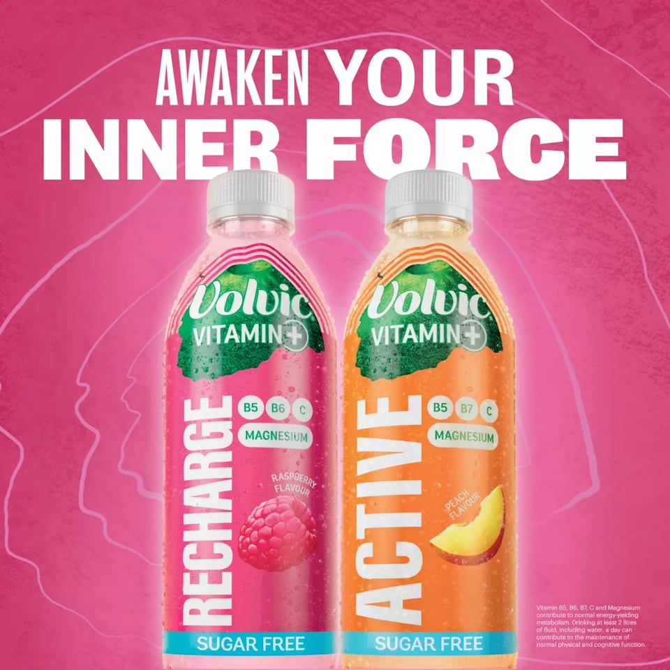 image 1 of Volvic Vitamin + Raspberry Recharge Magnesium Water Sugar Free 750ml