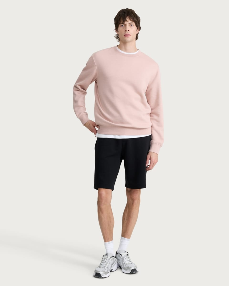 image 1 of F&F Active EVERYHOUR Cotton Rich Crew Neck Sweatshirt in Pink