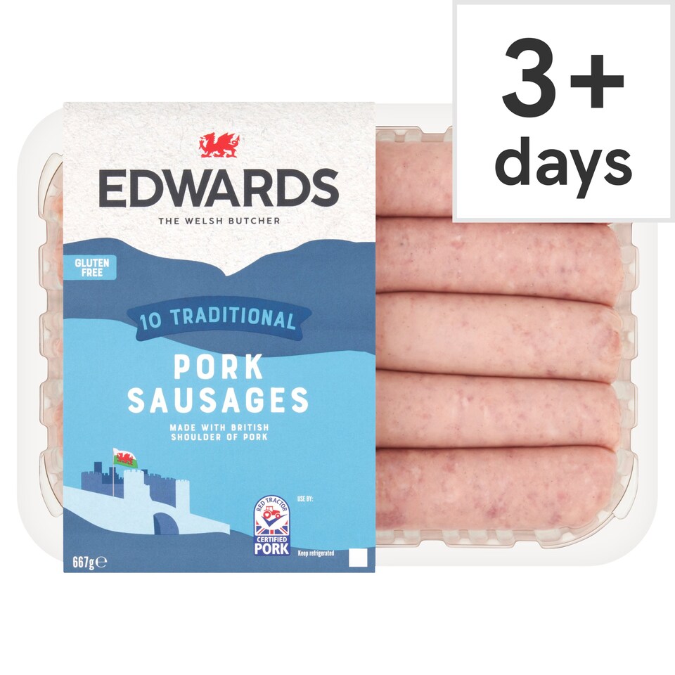 Edwards Of Conwy Tradional Pork Sausages 667G(L)
