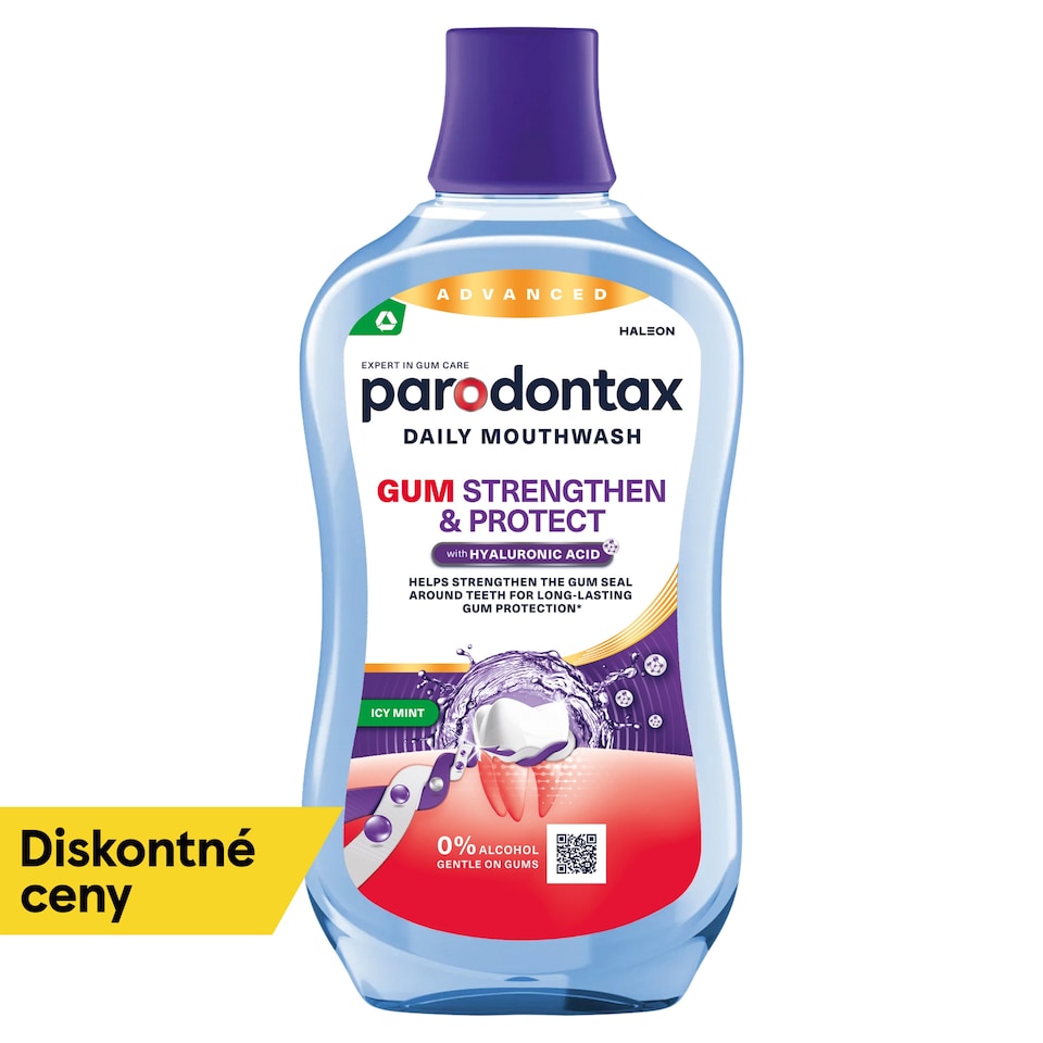 Parodontax Gum Strengthen & Protect Icy Mint ústna voda s fluoridom 500 ml