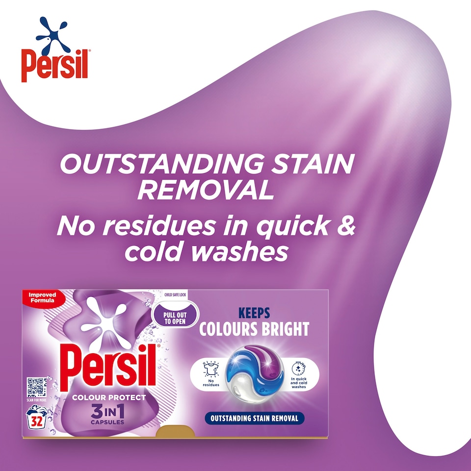 image 1 of Persil Colour 3 In 1 Laundry Washing Capsules 32 Washes 675.2G
