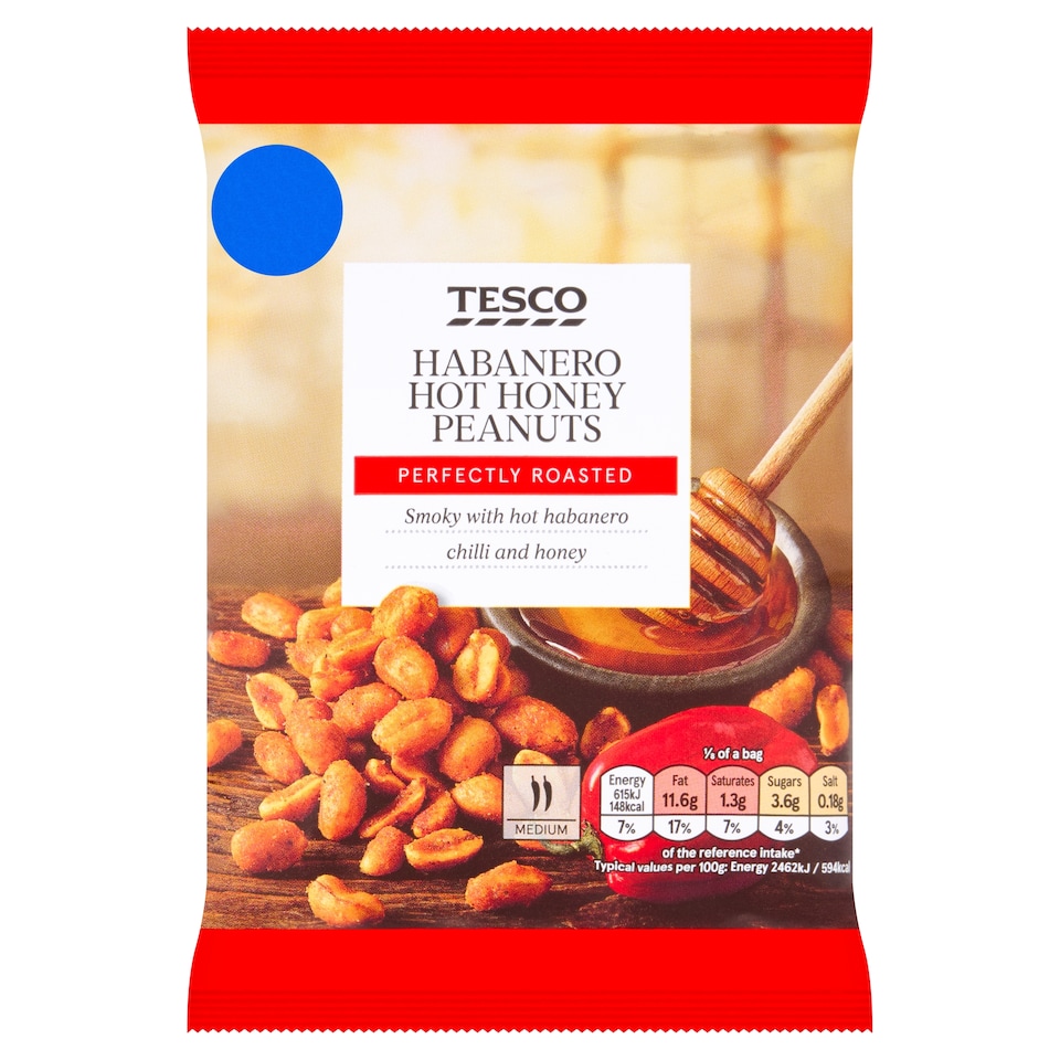 Tesco Habanero Hot Honey Peanuts 200g