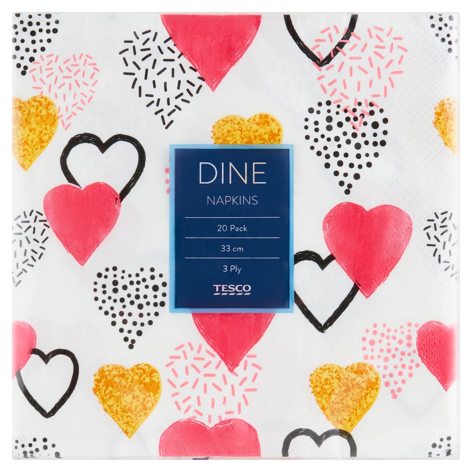 image 1 of Tesco Dine Celebration Mix Napkins 3 Ply 33 cm x 33 cm 20 pcs