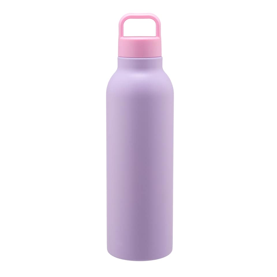 Tesco Lilac with Pink Lid Insulated Loop Water Bottle 750ml