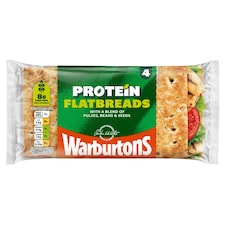 Warburtons Protein Flatbreads 4 Pack Sliced