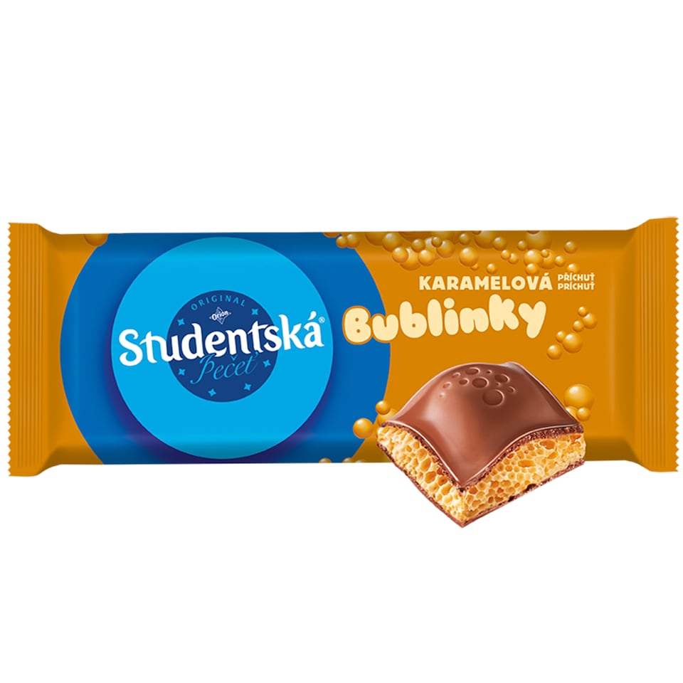 Študentská pečať Bublinky Mliečna a príchuť karamelu 36 g