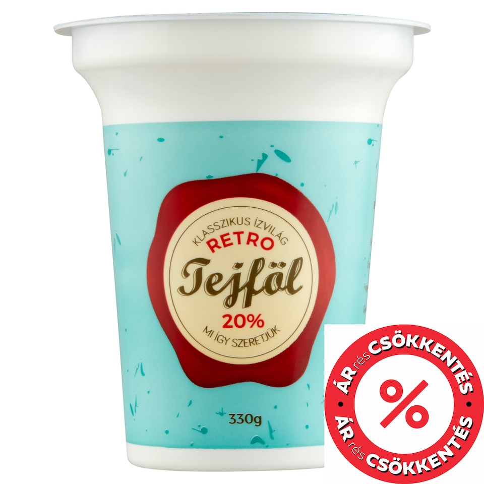 Retro habart tejföl 20% 330 g