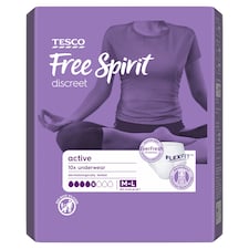 Tesco Free Spirit Discreet Active Underwear M-L 10 Pack