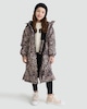 image 1 of F&F Active Girls Leopard Print Hooded Waterproof Coat in Multi Brown