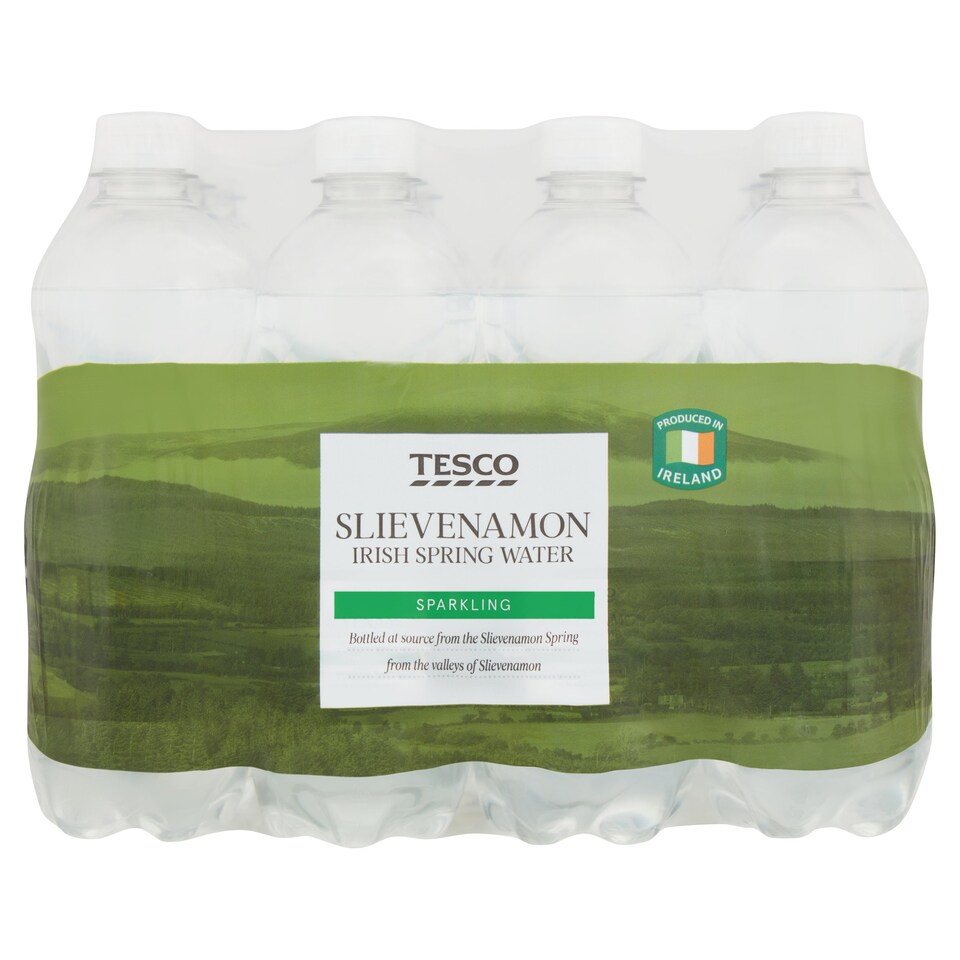 Tesco Silevenamon 12X500ml Sparkling Water Tesco Groceries