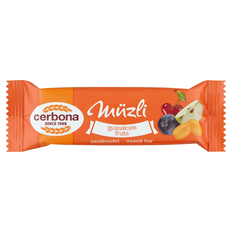 Cerbona gyümölcsös müzliszelet 20 g  1. kép