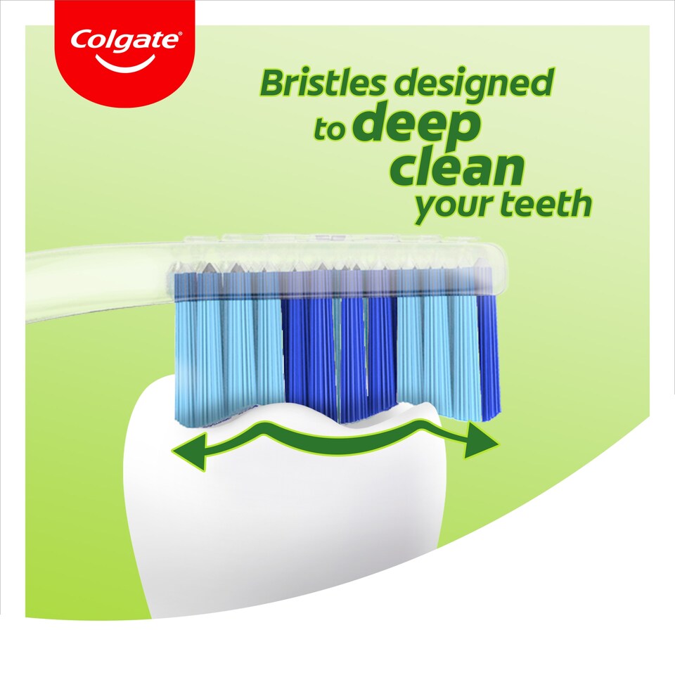 image 1 of Colgate Twister Medium Manual Toothbrush 2 Pack Clipstrip