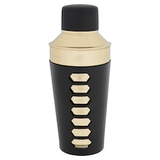 Fox & Ivy Black And Gold Deco Cocktail Shaker