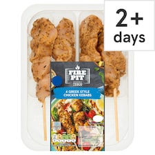 Tesco Fire Pit 4 Greek Style Chicken Kebabs 260G